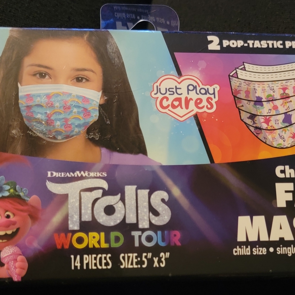 Trolls World Tour Children's Face Masks 14 Pieces